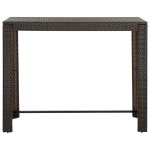 Vidaxl table de bar de jardin marron 140, 5x60, 5x110, 5cm résine tressée Vidaxl table de bar de jardin marron 140, 5x60, 5x110, 5cm résine tressée