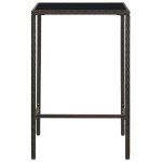 Vidaxl table de bar de jardin marron 70x70x110 cm rsine tresse verre