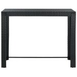 Vidaxl table de bar de jardin noir 140, 5x60, 5x110, 5 cm résine tressée Vidaxl table de bar de jardin noir 140, 5x60, 5x110, 5 cm résine tressée
