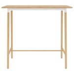Vidaxl table de bar marron 120x60x105 cm mdf et bois de hêtre massif Vidaxl table de bar marron 120x60x105 cm mdf et bois de hêtre massif