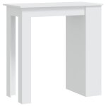 Vidaxl table de bar avec rangement blanc 102x50x103, 5 cm agglomr