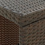 Vidaxl table de bar avec rangement marron 120x60x110 cm r�sine tress�e