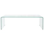 Vidaxl table basse 98x45x30 cm verre tremp� transparent