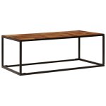 Vidaxl table basse 110x60x40 cm bois d'acacia solide et acier