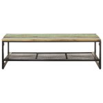 Vidaxl table basse 110x60x35 cm bois de rcupration massif
