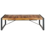 Vidaxl table basse 140x140x40 cm bois solide avec finition Vidaxl table basse 140x140x40 cm bois solide avec finition