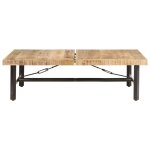 Vidaxl table basse 142x90x42 cm bois de manguier massif