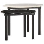 Vidaxl tables basses 2 pcs noir et blanc