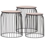 Vidaxl tables basses 3 pcs noir