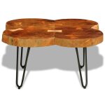 Vidaxl table basse 35 cm 4 troncs bois Vidaxl table basse 35 cm 4 troncs bois