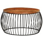 Vidaxl table basse 68 cm bois de rcupration solide