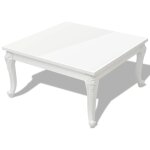 Vidaxl table basse 80 x 80 x 42 cm laque blanc