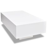 Vidaxl table basse 85 cm blanc haute brillance