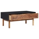 Vidaxl table basse 90x50x40 cm bois d'acacia massif et mdf