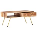 Vidaxl table basse 95x50x42 cm bois massif Vidaxl table basse 95x50x42 cm bois massif