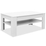 Vidaxl table basse en agglom�r� 110 x 65 x 48 cm blanc