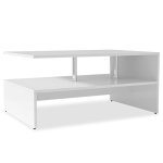 Vidaxl table basse en agglom�r� 90 x 59 x 42 cm blanc