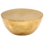 Vidaxl table basse aluminium martel 70 x 30 cm laiton