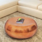 Vidaxl table basse en aluminium martel couleur laiton / cuivre