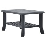 Vidaxl table basse anthracite 90 x 60 x 46 cm plastique