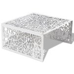 Vidaxl table basse argente design gomtrique aluminium