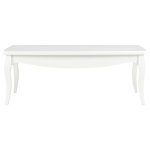 Vidaxl table basse blanc 110 x 60 x 40 cm bois de pin massif