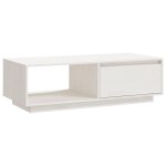 Vidaxl table basse blanc 110x50x33, 5 cm bois de pin massif