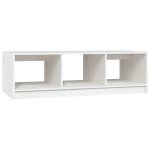 Vidaxl table basse blanc 110x50x34 cm bois de pin massif Vidaxl table basse blanc 110x50x34 cm bois de pin massif