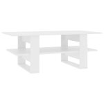 Vidaxl table basse blanc 110x55x42 cm aggloméré Vidaxl table basse blanc 110x55x42 cm aggloméré