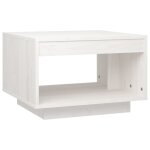 Vidaxl table basse blanc 50x50x33, 5 cm bois de pin massif