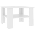 Vidaxl table basse blanc 60 x 60 x 42 cm agglomr