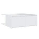 Vidaxl table basse blanc 80x80x31 cm agglom�r�