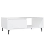 Vidaxl table basse blanc 90x60x35 cm agglom�r�