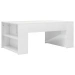 Vidaxl table basse blanc brillant 100x60x42 cm agglom�r�