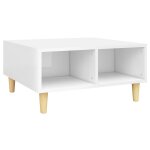 Vidaxl table basse blanc brillant 60x60x30 cm agglom�r�