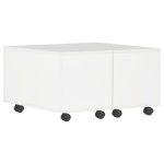 Vidaxl table basse blanc brillant 60x60x35 cm agglom�r�