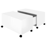 Vidaxl table basse blanc brillant 75x75x38 cm aggloméré Vidaxl table basse blanc brillant 75x75x38 cm aggloméré