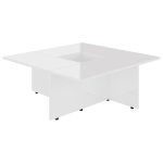 Vidaxl table basse blanc brillant 79, 5x79, 5x30 cm agglom�r�