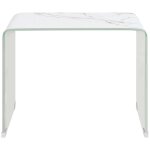 Vidaxl table basse blanc marbre 50 x 50 x 45 cm verre trempé Vidaxl table basse blanc marbre 50 x 50 x 45 cm verre trempé