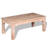 Vidaxl table basse bois d'acacia 110 x 60 x 45 cm Vidaxl table basse bois d'acacia 110 x 60 x 45 cm