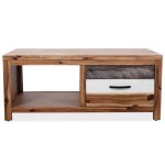Vidaxl table basse bois d'acacia massif 90 x 50 x 37, 5 cm