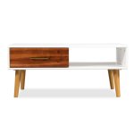 Vidaxl table basse bois d'acacia massif 90 x 50 x 40 cm