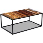 Vidaxl table basse bois de rcupration massif 100 x 60 x 40 cm