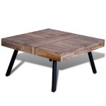 Vidaxl table basse carre bois de teck de rcupration