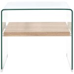 Vidaxl table basse clair 50 x 50 x 45 cm verre tremp�