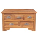 Vidaxl table basse avec dessus rabattable 65x65x35 cm bois de teck Vidaxl table basse avec dessus rabattable 65x65x35 cm bois de teck
