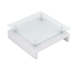 Vidaxl table basse avec dessus de table en verre blanc Vidaxl table basse avec dessus de table en verre blanc