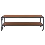 Vidaxl table basse avec tagre 120x60x40 cm bois de sapin massif