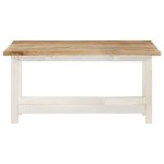 Vidaxl table basse extensible blanc 90x(45 - 90)x45 cm bois de manguier Vidaxl table basse extensible blanc 90x(45 - 90)x45 cm bois de manguier