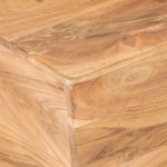 Vidaxl table basse en forme de v 66x66x30 cm bois d'acacia massif